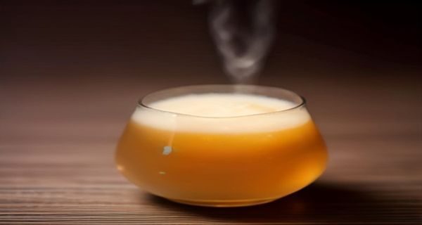 玻璃杯中盛放着鲜红色西瓜冰沙，顶部点缀薄荷叶和西瓜小块，背景是夏日阳光，清凉感十足的西瓜冰沙特写