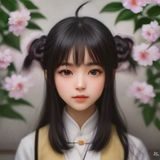 白色小碗中盛放着凉拌西瓜皮，翠绿色瓜皮丝加蒜末和红辣椒，清爽的家常凉菜